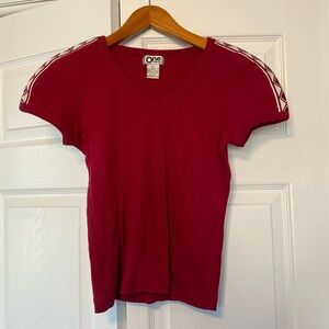 Vintage v-neck pink tee One Step Up size L